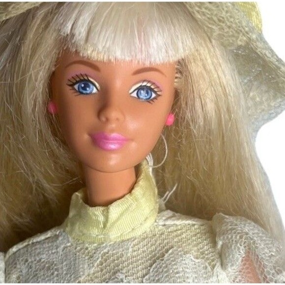 Barbie 1991 Face On 1966 Body Twist & Turn Bridal Handmade Dress & Veil READ Vtg - Picture 14 of 16